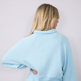 Simply Southern Gigi ¼ Snap Collar Modal Pullover for Women in Ice Blue | PP-0125-PULL-GIGI-ICE