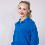 Simply Southern Gigi ¼ Snap Collar Modal Pullover for Women in Royal Blue