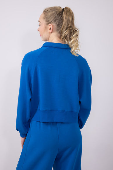 Simply Southern Gigi ¼ Snap Collar Modal Pullover for Women in Royal Blue