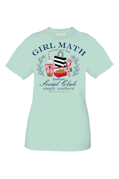 Simply Southern Plus Size Girl Math T-Shirt for Women in Blue