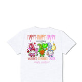 Simply Southern Youth Happy Everything T-Shirt for Girls in Ash Gray