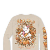 Simply Southern Long Sleeve Hey Boo T-Shirt for Women in Whisper/Cream