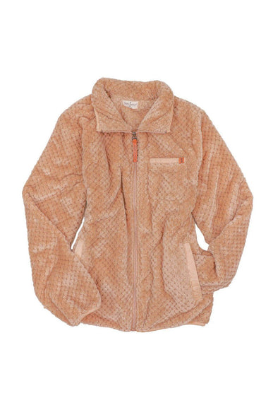 Simply Southern Women's Sherpa Simply Soft Jacket for Women in Dessert Tan