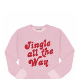 Simply Southern Jingle Fleece Crewneck for Women in Tutu Pink