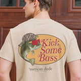 Simply Southern Kick Some Bass T-Shirt for Men in Dark Heather Grey