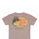 Simply Southern Kick Some Bass T-Shirt for Men in Dark Heather Grey