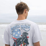 Simply Southern USA Dog T-Shirt for Men in Light Grey