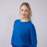 Womens Simply Southern  Clothing Laney Modal Pullover for Women in Royal Blue