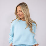 Simply Southern Laney Modal Pullover for Women in Ice Blue