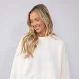 Simply Southern Womens Clothing Laney Modal Pullover for Women in Off White