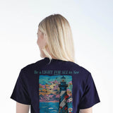 Simply Southern Lighthouse T-Shirt for Women in Navy