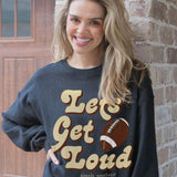 Simply Southern Let’s Get Loud Fleece Crewneck for Women in Black