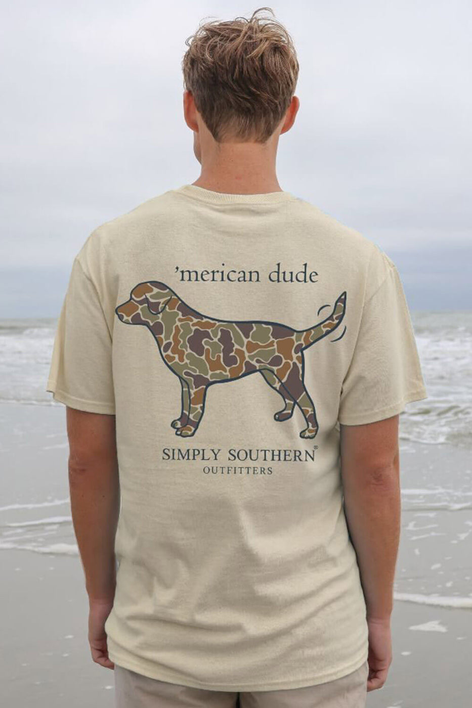 Simply Southern Camo Dog T-Shirt for Men in Sand | MN-SS ...