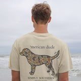 Simply Southern Camo Dog T-Shirt for Men in Sand