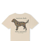 Simply Southern Camo Dog T-Shirt for Men in Sand