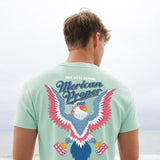 Simply Southern Merican Eagle T-Shirt for Men in Light Blue