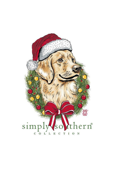 Simply Southern Long Sleeve Merry Dog Christmas T-Shirt for Women in White