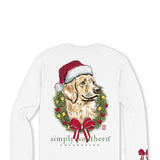 Simply Southern Long Sleeve Merry Dog Christmas T-Shirt for Women in White