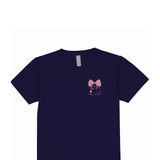 Simply Southern Plus Size Pink Bow Nurse T-Shirt for Women in Navy