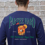 Men's Simply Southern T-Shirt Long Sleeve Partee Hard T-Shirt for Men in Navy