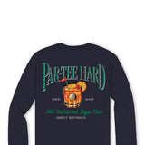 Men's Simply Southern T-Shirt Long Sleeve Partee Hard T-Shirt for Men in Navy