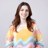 Simply Southern Patched Sun Sweatshirt for Women in Multi 