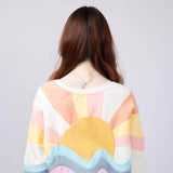 Simply Southern Patched Sun Sweatshirt for Women in Multi 