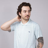 Simply Southern Golf Pattern Polo for Men in Green