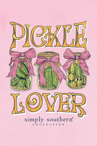 Simply Southern Plus Size Pickle Lover T-Shirt for Women in Fancy Candy