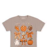 Simply Southern Happy Fall Yall T-Shirt for Women in Oat Heather