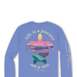 Simply Southern Plus Size Long Sleeve Life is a Journey Not A Race Turtle T-Shirt for Women in Vista