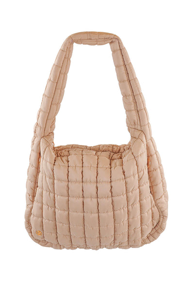 Simply Southern Quilted Puffer Hobo Bag for Women in Mocha