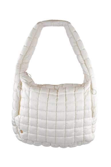 Simply Southern Quilted Puffer Hobo Bag for Women in Wisp