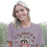 Simply Southern It Is What It Is Raccoon T-Shirt for Women in Purple