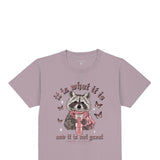 Simply Southern It Is What It Is Raccoon T-Shirt for Women in Purple