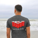 Simply Southern Red Cup T-Shirt for Men in Grey