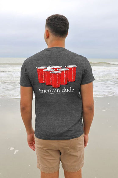 Simply Southern Red Cup T-Shirt for Men in Grey