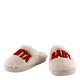 Simply Southern Santa Baby Bunny Slippers for Women in White