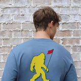 Simply Southern Men's T-Shirts Long Sleeve Sasquatch Golf T-Shirt for Men in Blue