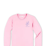 Simply Southern Plus Size Long Sleeve Saturn T-Shirt for Women in Candy Pink