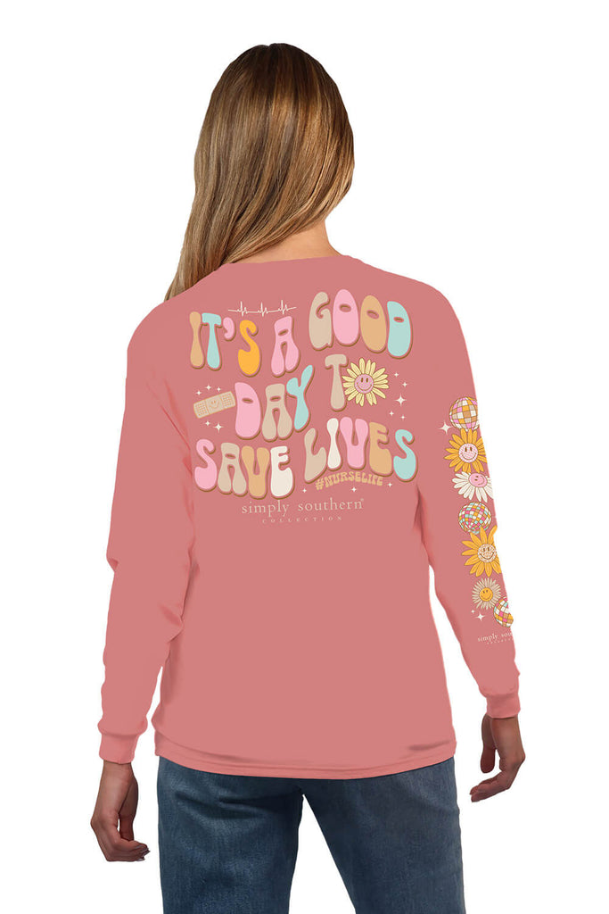 Simply southern scrub cheap life long sleeve