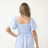 Simply Southern Scallop Dress for Women in Sky Blue