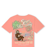 Simply Southern Seas The Day T-Shirt for Men in Pink