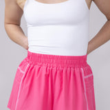 Simply Southern Side Pleated Shorts for Women in Hot Pink