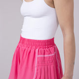 Simply Southern Side Pleated Shorts for Women in Hot Pink