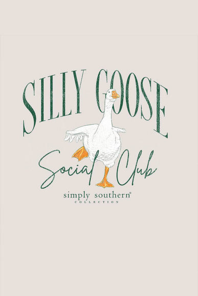 Simply Southern Silly Goose Social Club Sweatshirt for Women in Flurry