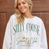 Simply Southern Silly Goose Social Club Sweatshirt for Women in Flurry