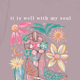 Simply Southern Plus Size Soul T-Shirt for Women in Purple