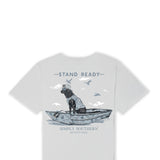 Simply Southern Dog Boat T-Shirt for Men in Light Grey