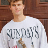 Simply Southern Sunday Crewneck Sweatshirt for Men in Flurry